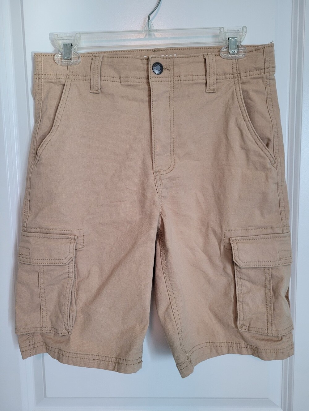 Sonoma Cargo Shorts Boys 18 Reg Goods For Life Flexwear Khaki Tan Cotton Spandex